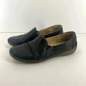 Naturalizer Women Karah Black Leather Slip On Loafer Shoes Size 6.5W